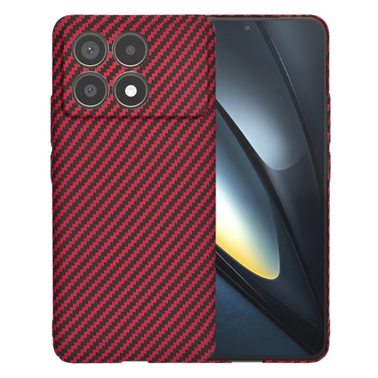 Ovitek za Xiaomi Poco F6 Pro, Techsuit, Carbonite FiberShell, Rdeč