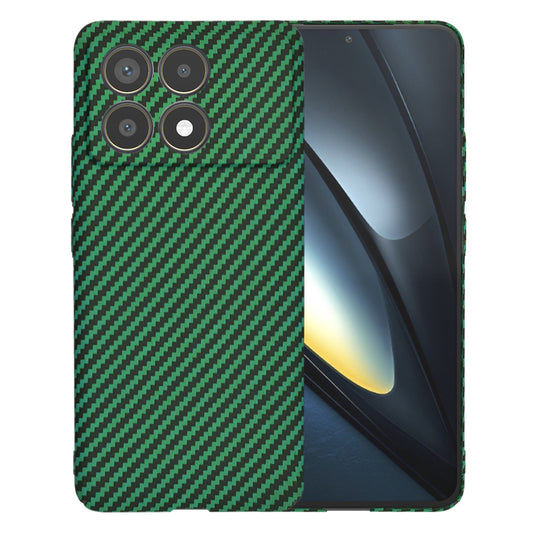 Ovitek za Xiaomi Poco F6 Pro, Techsuit, Carbonite FiberShell, Zelen