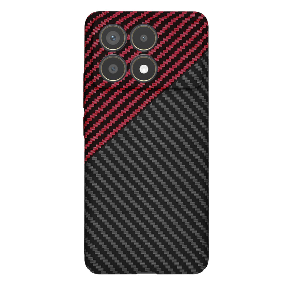 Ovitek za Xiaomi Poco F6 Pro, Techsuit, Carbonite FiberShell, Črno Rdeč