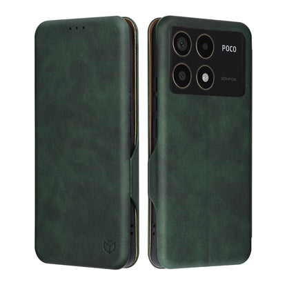 Ovitek za Xiaomi Poco F6 Pro, Techsuit, Safe Wallet Plus, Zelen