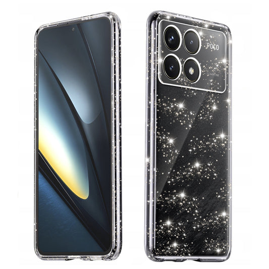 Ovitek za Xiaomi Poco F6 Pro, Techsuit, SparkleSkin, Prozoren