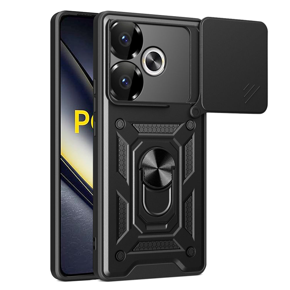 Ovitek za Xiaomi Poco F6, Techsuit, CamShield, Črn