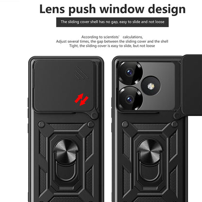 Ovitek za Xiaomi Poco F6, Techsuit, CamShield, Črn