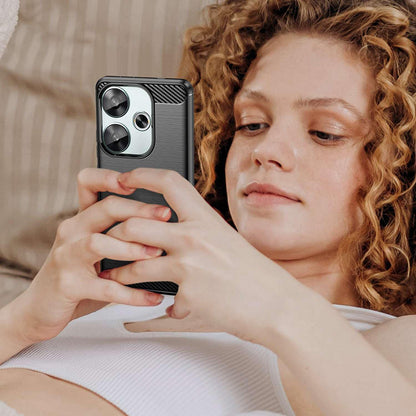 Ovitek za Xiaomi Poco F6, Techsuit, Karbon, Črn
