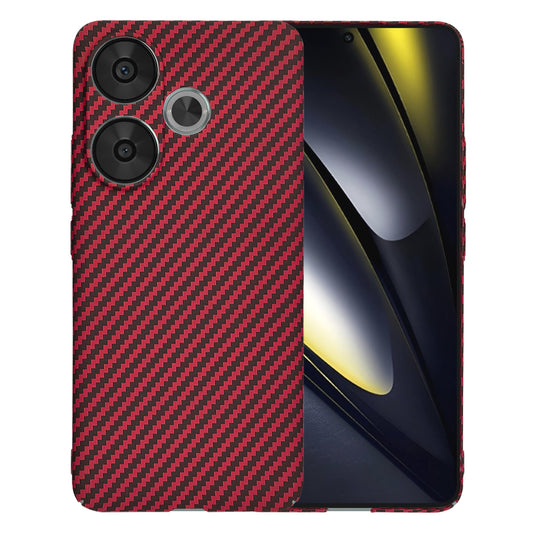 Ovitek za Xiaomi Poco F6, Techsuit, Carbonite FiberShell, Rdeč