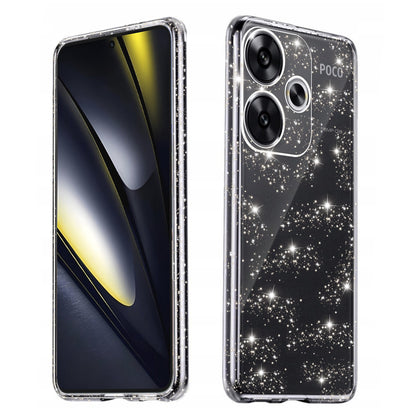 Ovitek za Xiaomi Poco F6, Techsuit, SparkleSkin, Prozoren