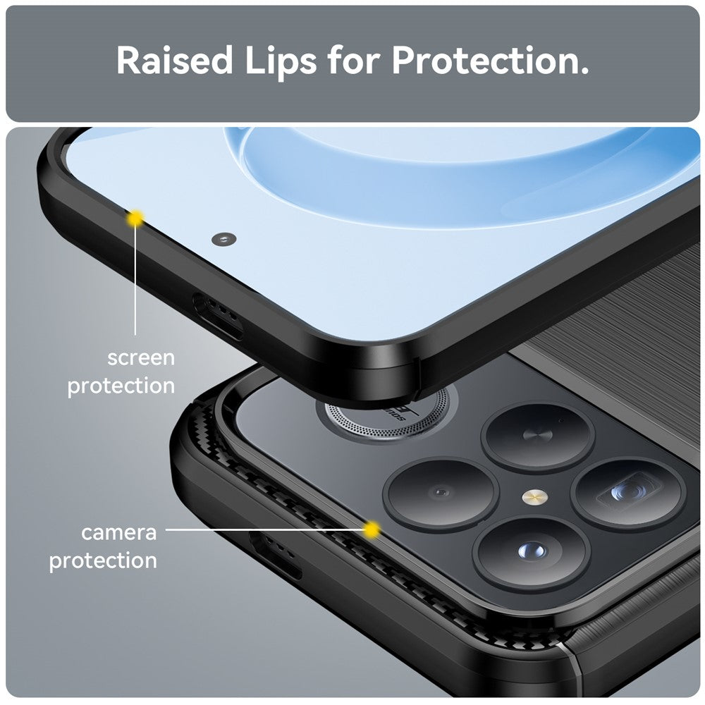 Ovitek za Xiaomi Poco F8 Ultra, Techsuit, Carbon, Črn