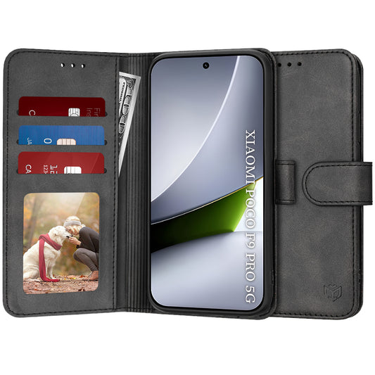 Ovitek za Xiaomi Poco F9 Pro, Techsuit, Diary Book, črnega videza