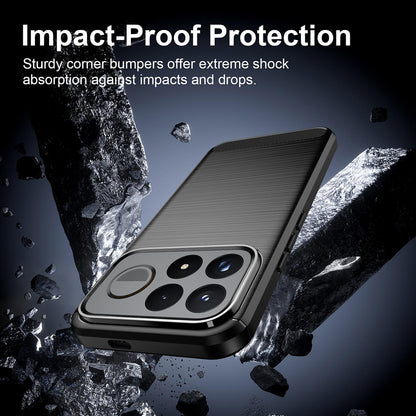 Ovitek za Xiaomi Poco F9 Ultra, Techsuit, Carbon, črn