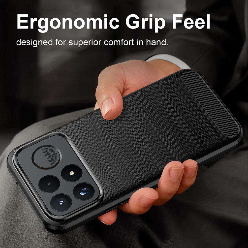 Ovitek za Xiaomi Poco F9 Ultra, Techsuit, Carbon, črn