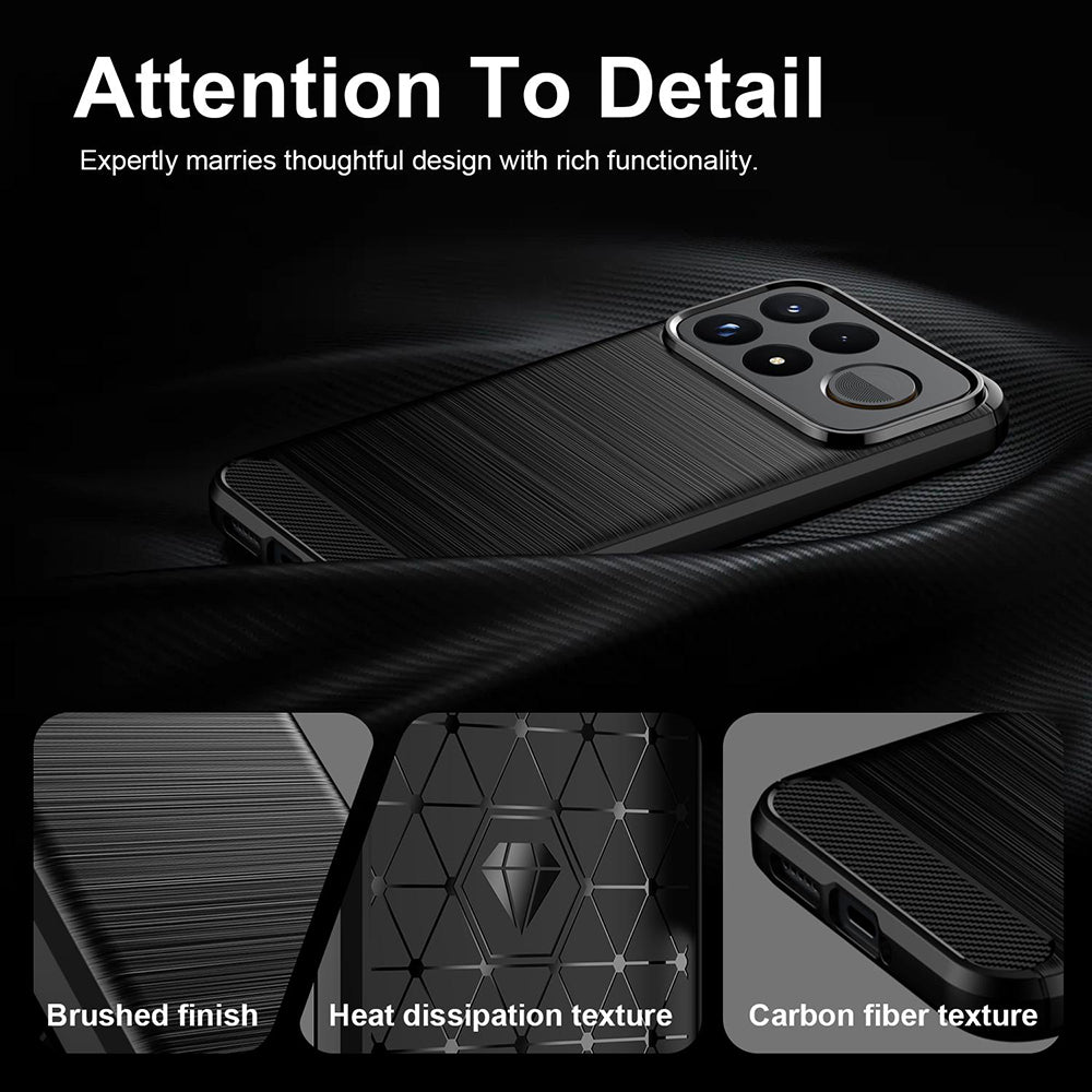 Ovitek za Xiaomi Poco F9 Ultra, Techsuit, Carbon, črn