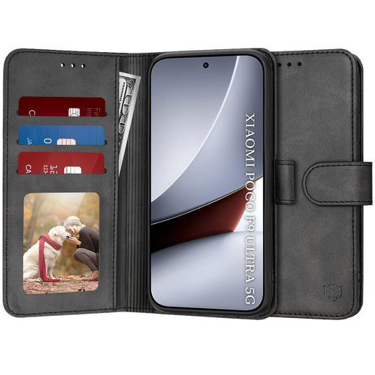 Etui za Xiaomi Poco F9 Ultra, Techsuit, Diary Book, črnega barve