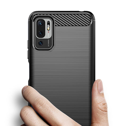 Ovitek za Xiaomi Poco M3 Pro 5G / Redmi Note 10 5G, Techsuit, Karbon, Črn