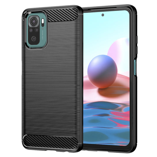 Ovitek za Xiaomi Poco M5s / Redmi Note 10S / Note 10, Techsuit, Karbon, Črn