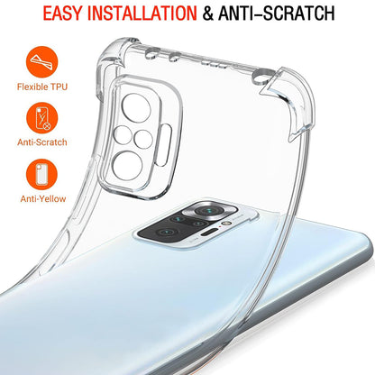 Ovitek za Xiaomi Poco M5s / Redmi Note 10S / Note 10, Techsuit, odporen na udarce, prozoren