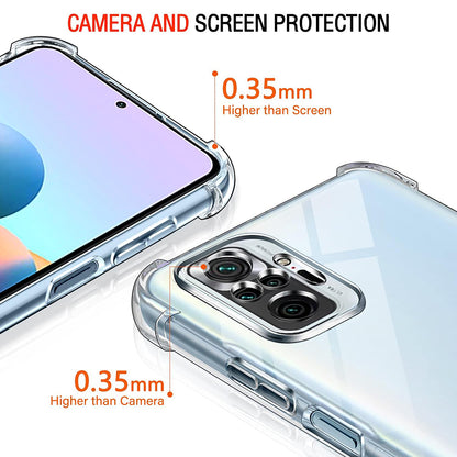 Ovitek za Xiaomi Poco M5s / Redmi Note 10S / Note 10, Techsuit, odporen na udarce, prozoren