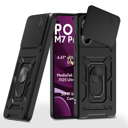 Ovitek za Xiaomi Poco M7 Pro 5G, Techsuit, CamShield, Črn