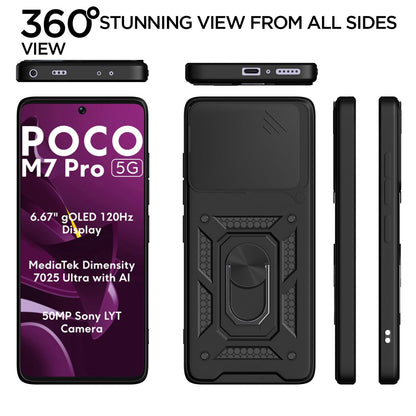 Ovitek za Xiaomi Poco M7 Pro 5G, Techsuit, CamShield, Črn
