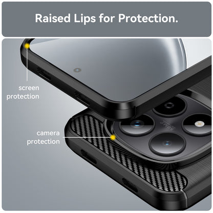 Ovitek za Xiaomi Poco M8 Pro / Redmi Note 15 Pro+ 5G, Techsuit, Carbon, Črn