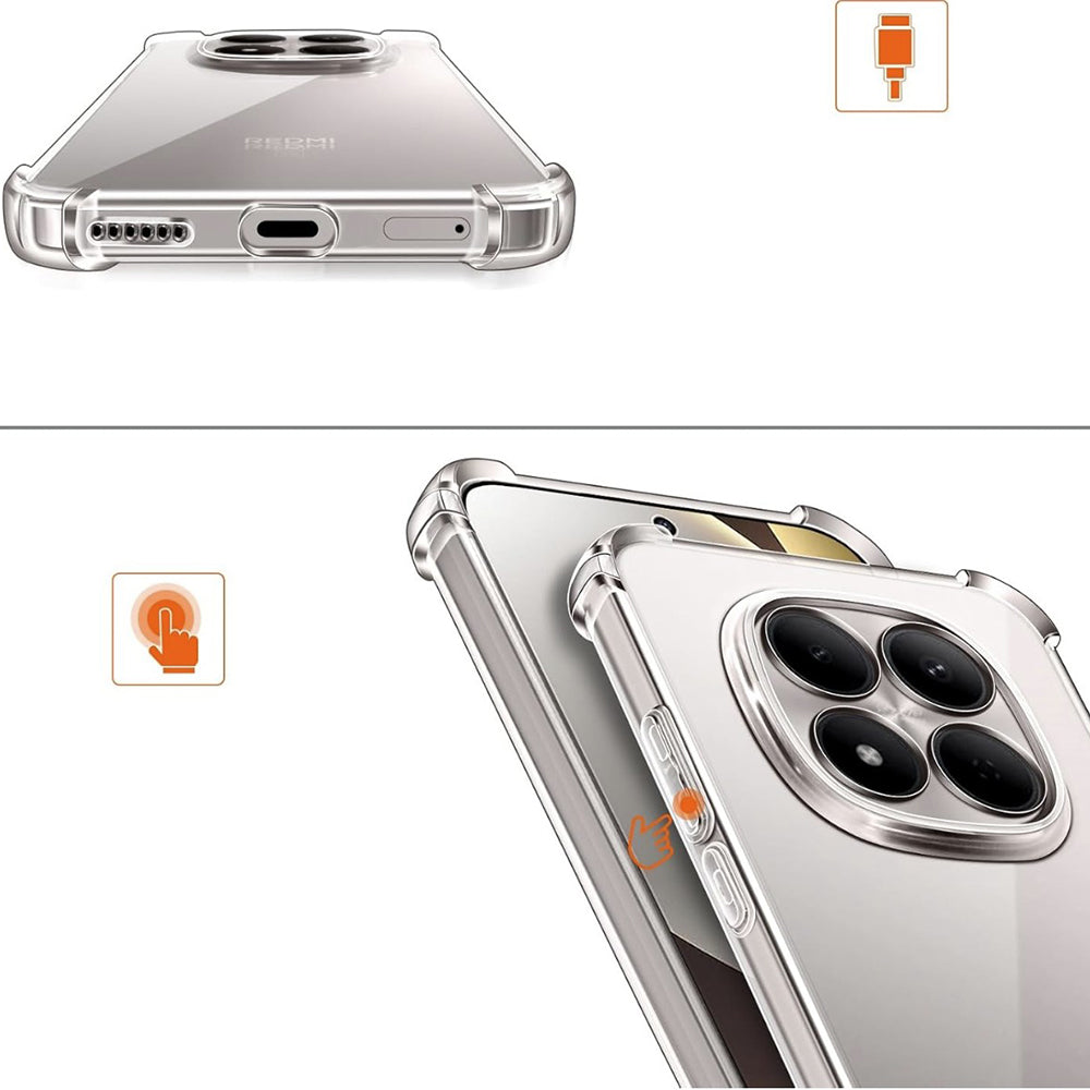 Ovitek za Xiaomi Poco M8 / Redmi Note 15 5G / Note 15 4G, Techsuit, Shockproof Clear, Prozoren