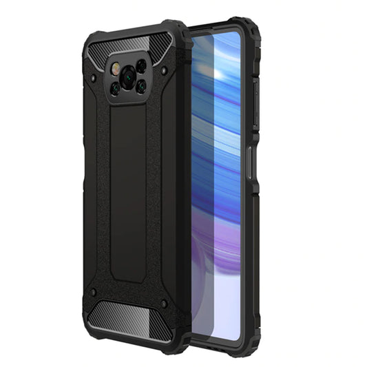 Ovitek za Xiaomi Poco X3 Pro / X3 NFC / X3, Techsuit, Hybrid Armor, Črn