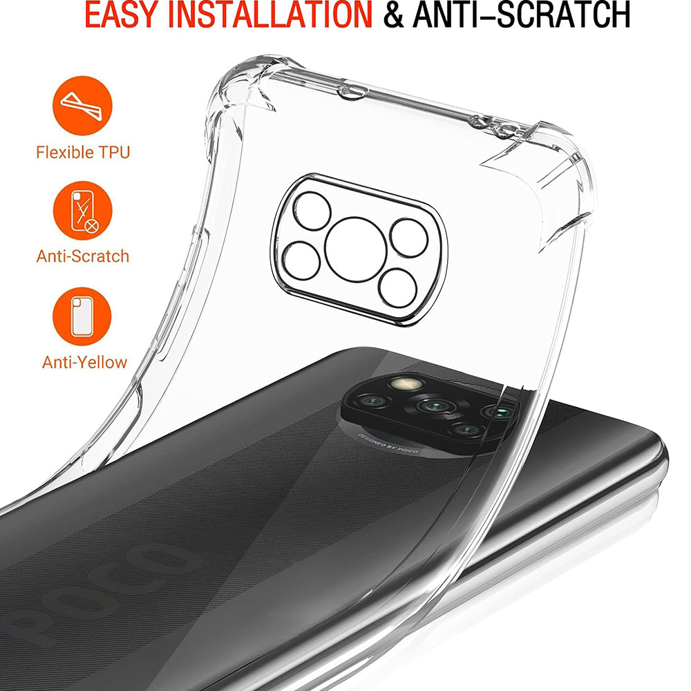 Ovitek za Xiaomi Poco X3 Pro / X3 NFC / X3, Techsuit, Proti udarcem Prozoren, Prosojen
