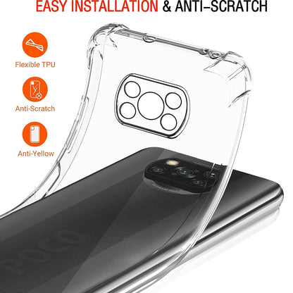 Ovitek za Xiaomi Poco X3 Pro / X3 NFC / X3, Techsuit, Proti udarcem Prozoren, Prosojen