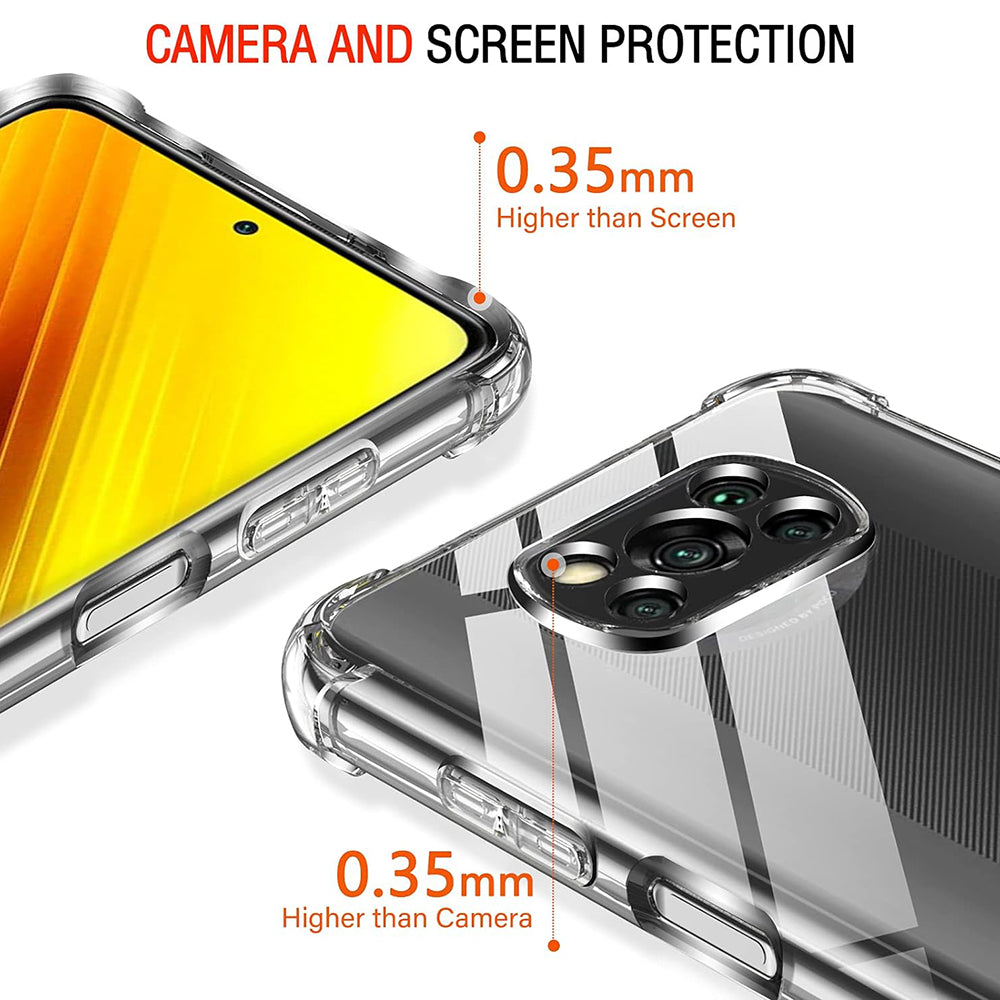 Ovitek za Xiaomi Poco X3 Pro / X3 NFC / X3, Techsuit, Proti udarcem Prozoren, Prosojen