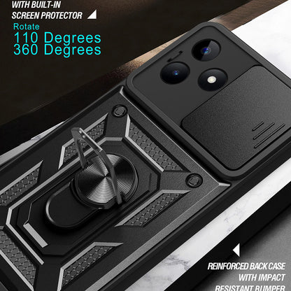 Ovitek za Xiaomi Poco X6 / Note 13 Pro 5G, Techsuit, CamShield, Črn