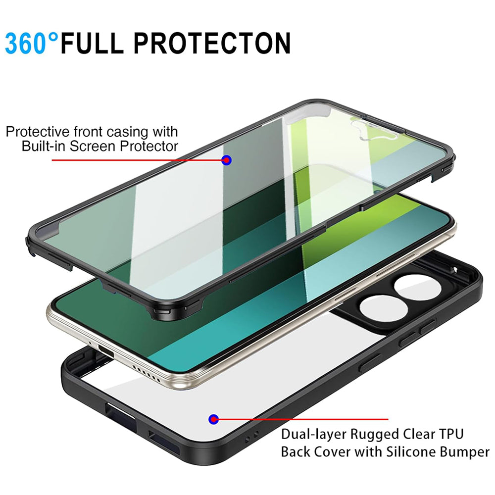 Case for Xiaomi Poco X6 / Note 13 Pro 5G, Techsuit, ColorVerse 360, Black