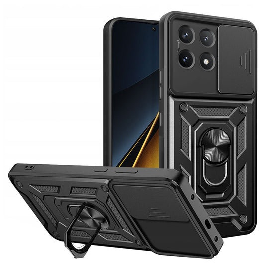 Ovitek za Xiaomi Poco X6 Pro, Techsuit, CamShield, Črn