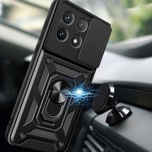 Ovitek za Xiaomi Poco X6 Pro, Techsuit, CamShield, Črn