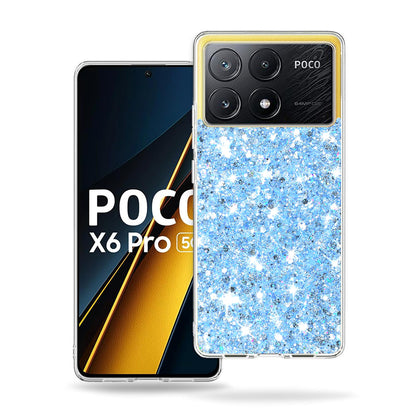 Case for Xiaomi Poco X6 Pro, Techsuit, Sparkly Glitter, Blue