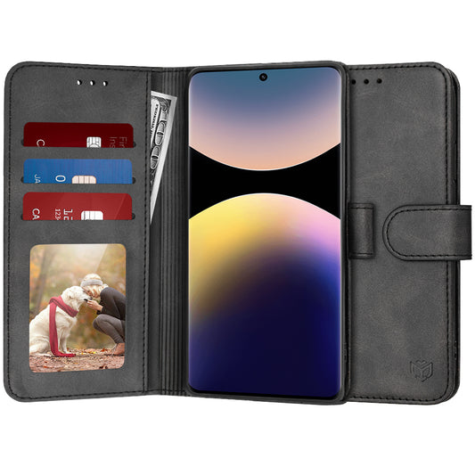 Ovitek za Xiaomi Poco X7 / Note 14 Pro 5G, Techsuit, Diary Book, Črn