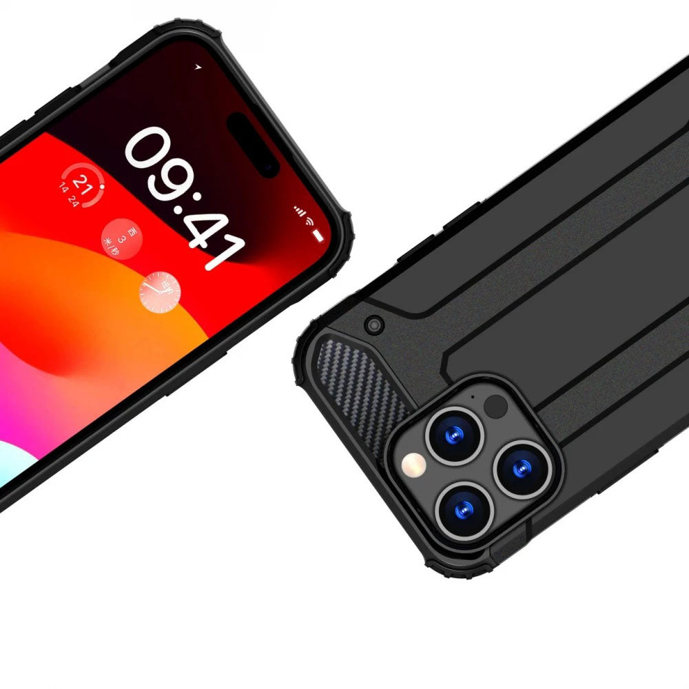 Ovitek za Xiaomi Poco X7 / Note 14 Pro 5G, Techsuit, Hybrid Armor, Črn