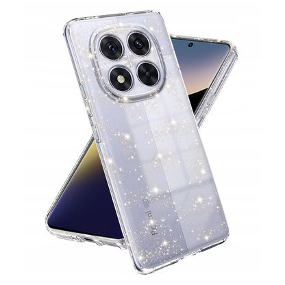 Ovitek za Xiaomi Poco X7 / Note 14 Pro 5G, Techsuit, SparkleSkin, Prozoren
