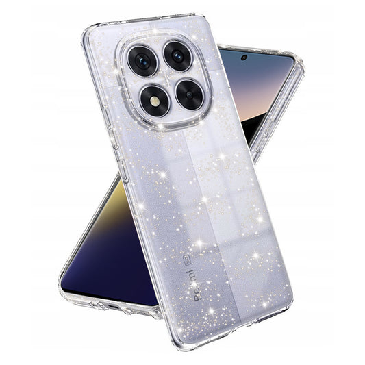 Ovitek za Xiaomi Poco X7 / Note 14 Pro 5G, Techsuit, SparkleSkin, Prozoren