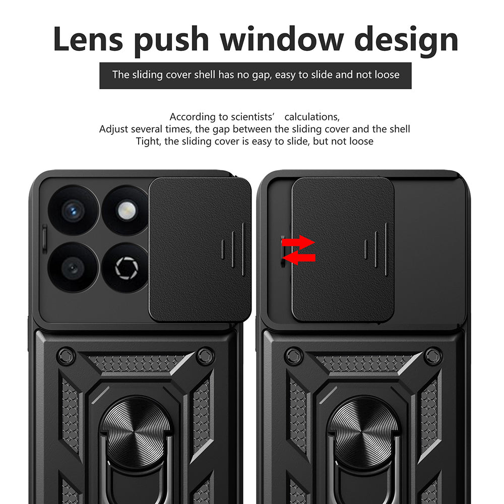 Ovitek za Xiaomi Poco X7 Pro, Techsuit, CamShield, Črn