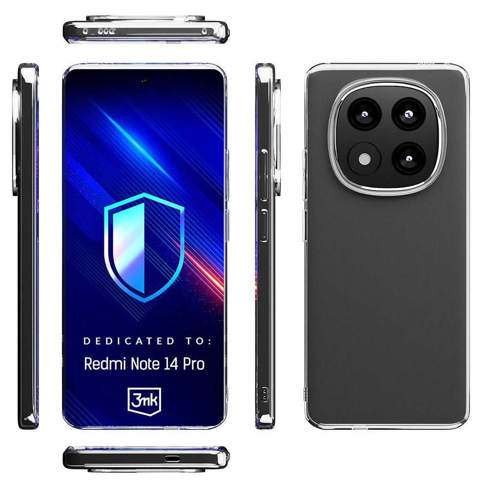 Ovitek za Xiaomi Poco X7 / Redmi Note 14 Pro 5G, 3MK, Jasno, Prosojno