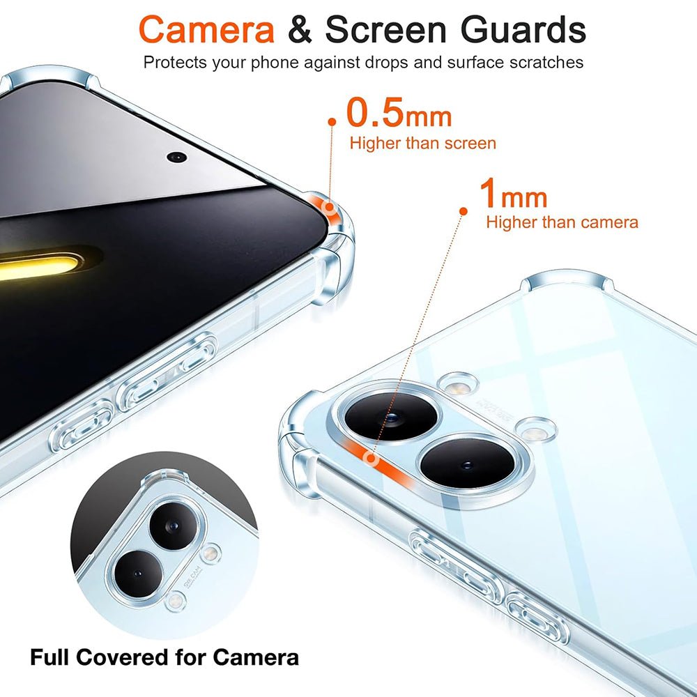 Ovitek za Xiaomi Poco X8 Pro Max, Techsuit, Shockproof Clear, Prozoren