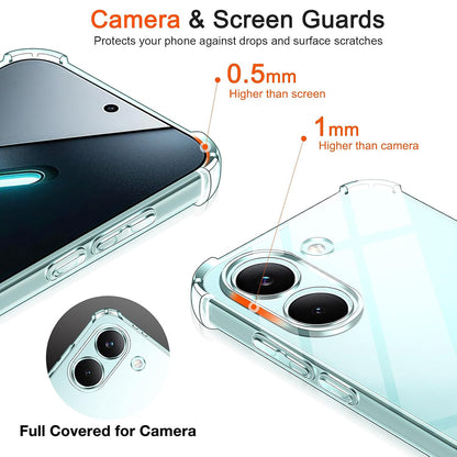 Ovitek za Xiaomi Poco X8 Pro, Techsuit, Shockproof Clear, Prozoren