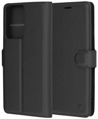 Ovitek za Xiaomi Redmi Note 14 Pro+ 5G / Note 14 Pro 5G / Poco X7, Techsuit, usnjeni folio, črn