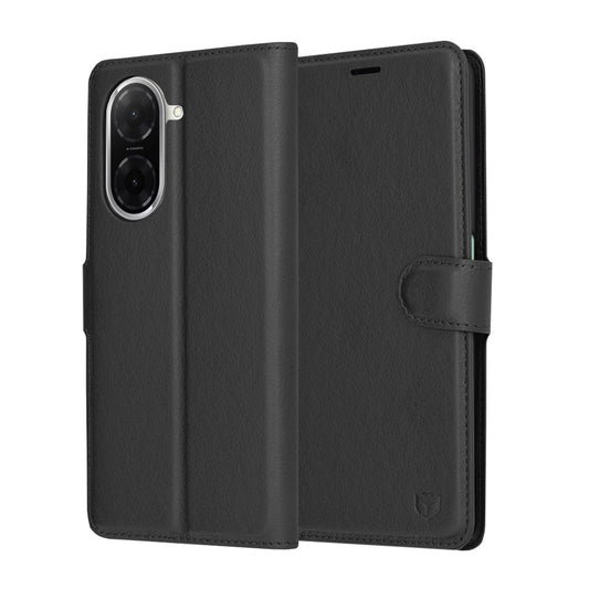 Ovitek za Xiaomi Redmi A5 4G (Regional), Techsuit, usnjen folio, črn