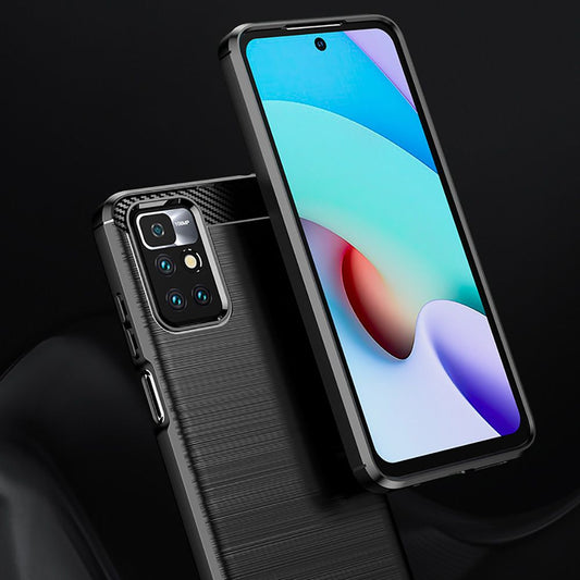 Ovitek za Xiaomi Redmi 10 2022 / 10 (2021), Techsuit, Karbon, Črn
