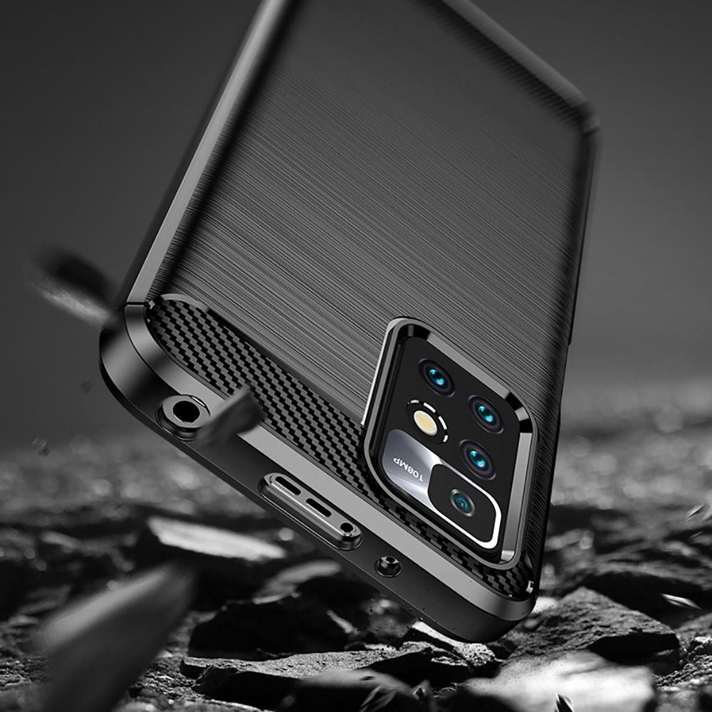Ovitek za Xiaomi Redmi 10 2022 / 10 (2021), Techsuit, Karbon, Črn