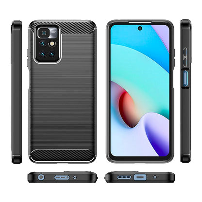 Ovitek za Xiaomi Redmi 10 2022 / 10 (2021), Techsuit, Karbon, Črn