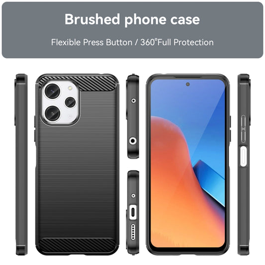 Ovitek za Xiaomi Redmi 12 5G / 12, Techsuit, Karbon, Črn