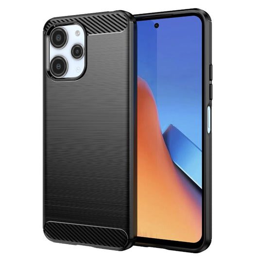 Ovitek za Xiaomi Redmi 12 5G / 12, Techsuit, Karbon, Črn