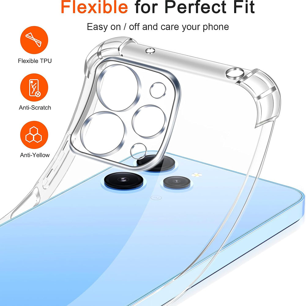 Ovitek za Xiaomi Redmi 12 5G / 12, Techsuit, odporen na udarce, prozoren
