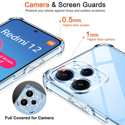 Ovitek za Xiaomi Redmi 12 5G / 12, Techsuit, odporen na udarce, prozoren